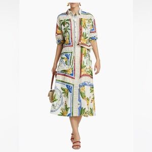 Farm Rio Tropical Destination Crochet Midi-Skirt